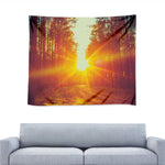 Sunrise Forest Print Tapestry