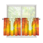 Sunrise Forest Print Tier Curtains