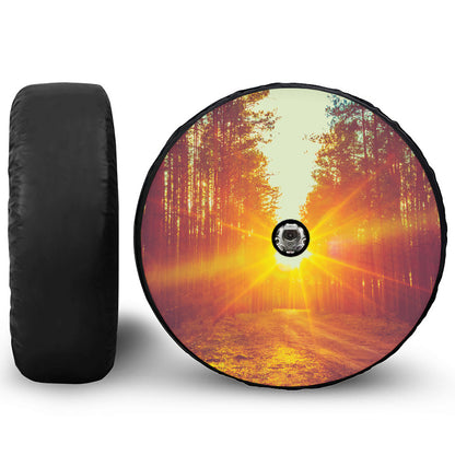 Sunrise Forest Print Tire Cover With Camera Hole
