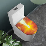 Sunrise Forest Print Toilet Lid Cover