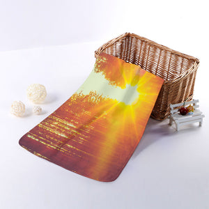 Sunrise Forest Print Towel