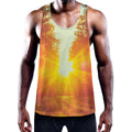Sunrise Forest Print Men's Workout Tank Top