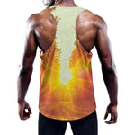 Sunrise Forest Print Training Tank Top