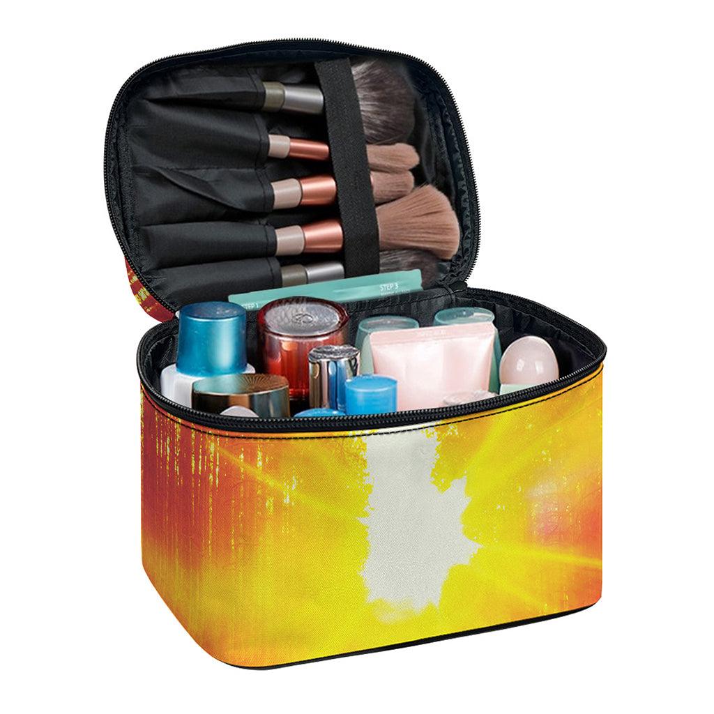 Sunrise Forest Print Travel Makeup Bag