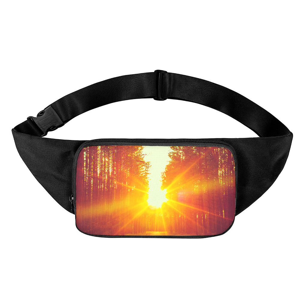 Sunrise Forest Print Waist Bag