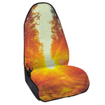 Sunrise Forest Print Waterproof Car Seat Cover