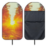 Sunrise Forest Print Waterproof Car Seat Cover