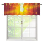 Sunrise Forest Print Window Valance