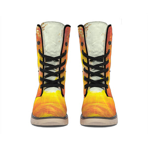Sunrise Forest Print Winter Boots