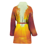 Sunrise Forest Print Women's Bathrobe