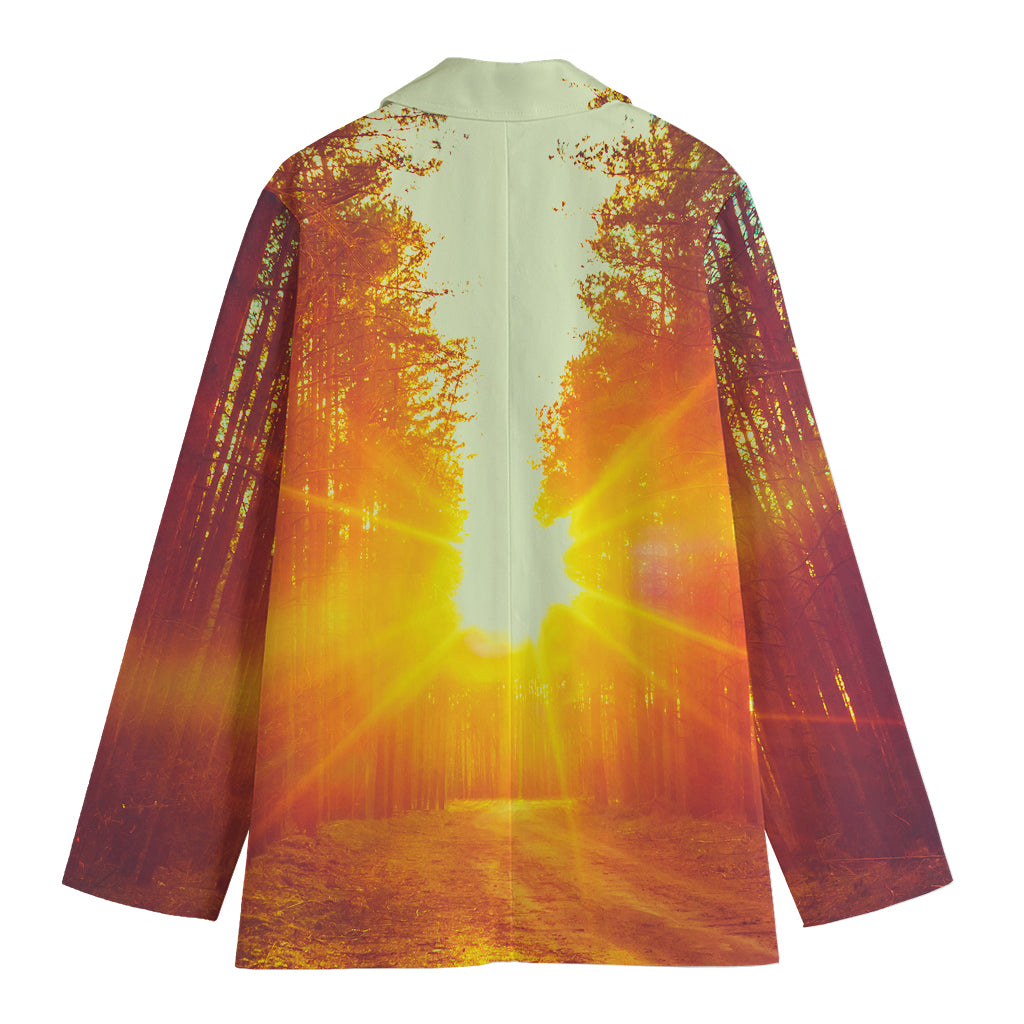 Sunrise Forest Print Women's Blazer