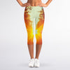 Sunrise Forest Print Women's Capri Leggings