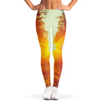 Sunrise Forest Print Women's Leggings