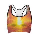 Sunrise Forest Print Women's Sports Bra