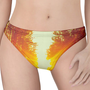 Sunrise Forest Print Women's Thong