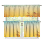 Sunrise Horizon Print 3 Piece Kitchen Curtains