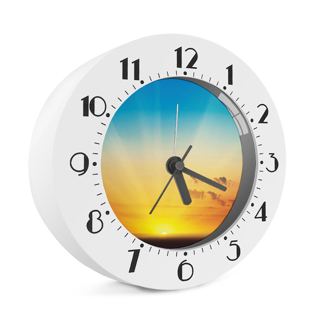 Sunrise Horizon Print Alarm Clock