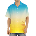 Sunrise Horizon Print Aloha Shirt
