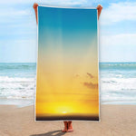 Sunrise Horizon Print Beach Towel