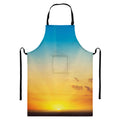 Sunrise Horizon Print Bib Apron With Pocket