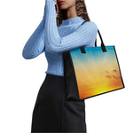 Sunrise Horizon Print Canvas Tote Bag