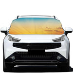 Sunrise Horizon Print Car Windshield Snow Cover