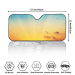 Sunrise Horizon Print Car Windshield Sun Shade