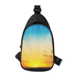 Sunrise Horizon Print Chest Bag