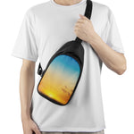 Sunrise Horizon Print Chest Bag