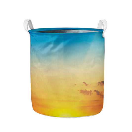 Sunrise Horizon Print Collapsible Laundry Basket