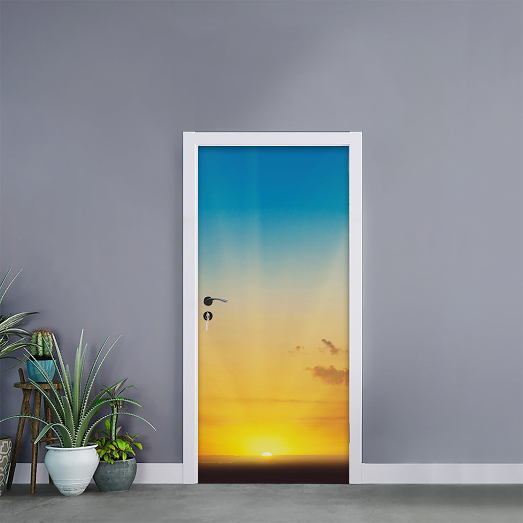 Sunrise Horizon Print Door Sticker