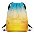 Sunrise Horizon Print Drawstring Backpack