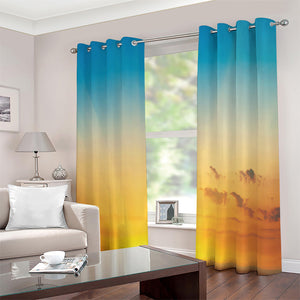Sunrise Horizon Print Extra Wide Grommet Curtains