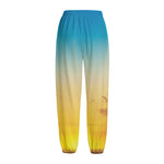 Sunrise Horizon Print Fleece Lined Knit Pants