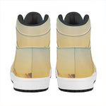 Sunrise Horizon Print High Top Leather Sneakers