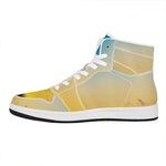 Sunrise Horizon Print High Top Leather Sneakers