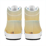 Sunrise Horizon Print High Top Leather Sneakers