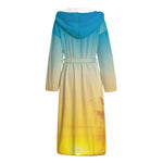 Sunrise Horizon Print Hooded Bathrobe