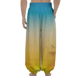 Sunrise Horizon Print Lantern Pants
