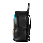 Sunrise Horizon Print Leather Backpack