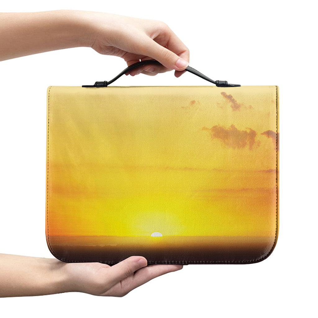 Sunrise Horizon Print Leather Bible Cover