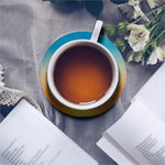 Sunrise Horizon Print Leather Coaster Set