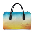 Sunrise Horizon Print Leather Duffel Bag
