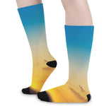 Sunrise Horizon Print Long Socks
