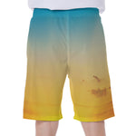 Sunrise Horizon Print Men's Beach Shorts