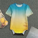 Sunrise Horizon Print Men's Bodysuit