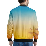 Sunrise Horizon Print Men's Bomber Jacket