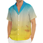 Sunrise Horizon Print Men's Deep V-Neck Shirt