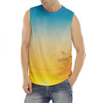 Sunrise Horizon Print Men's Fitness Tank Top