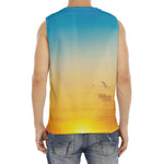 Sunrise Horizon Print Men's Fitness Tank Top